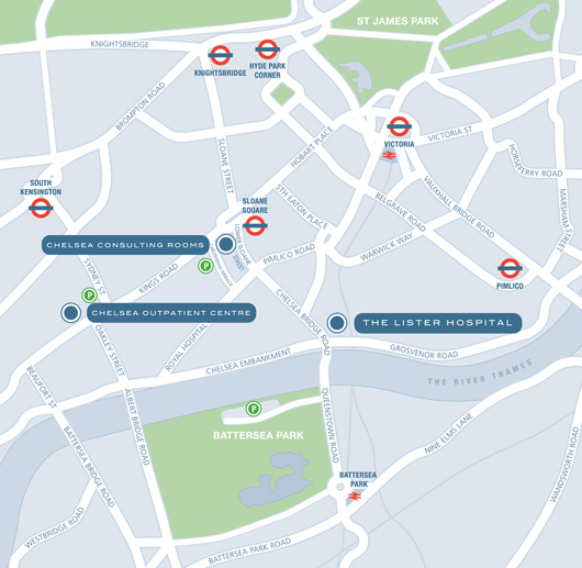 Chelsea Outpatient Centre location map